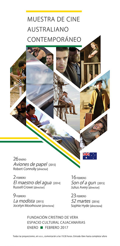 Cartel presentación ciclo de cine australiano